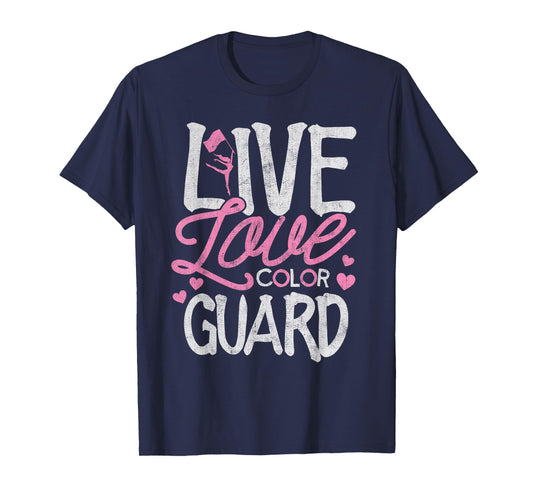 Color Guard Shirt Love Color Guard Marching Band Flag Toss T-Shirt