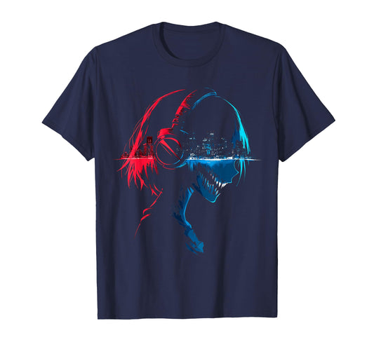 Anime Headphones Girl T-Shirt