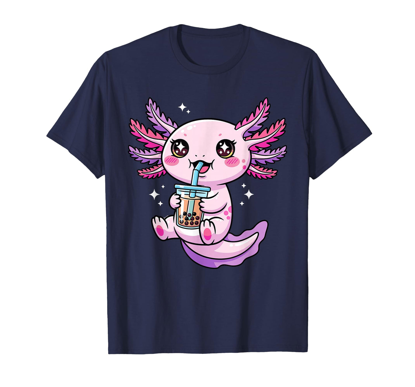 Axolotl Boba Tea Bubble Tea Anime Cute Kawaii Axolotl T-Shirt