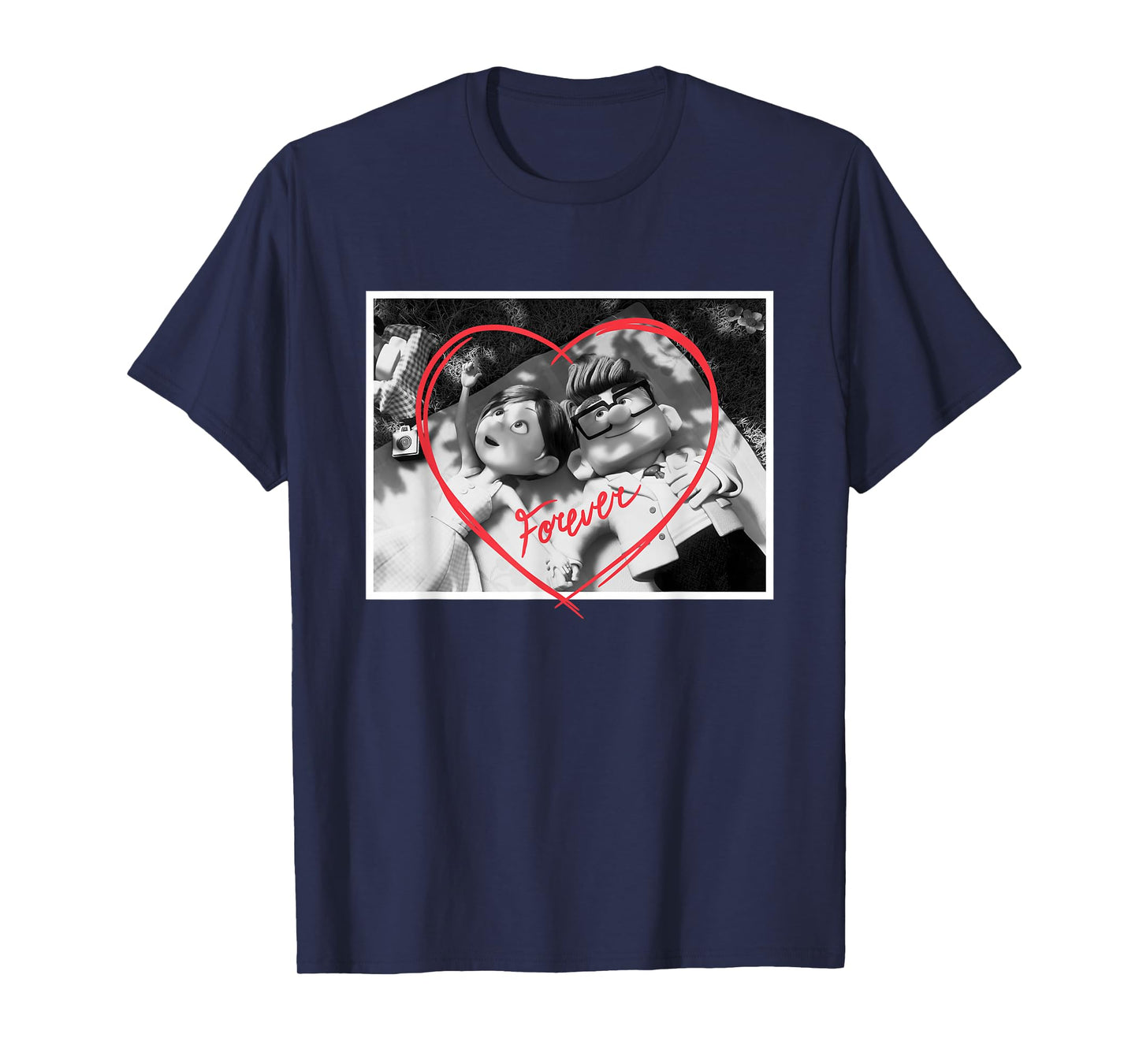 Disney Pixar UP Carl and Ellie Forever Heart T-Shirt