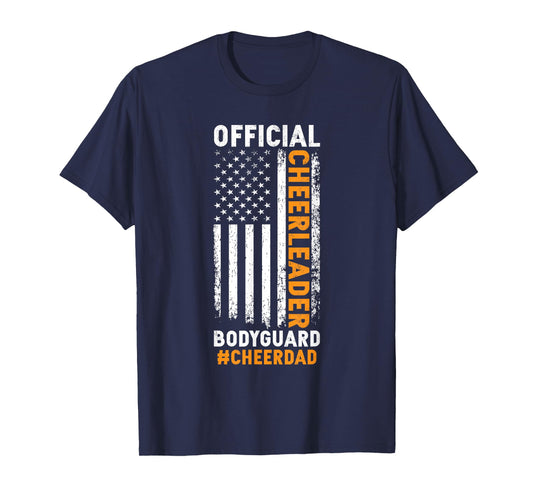 Cheer Dad Bodyguard Family Father Cheerleader Squad T-Shirt