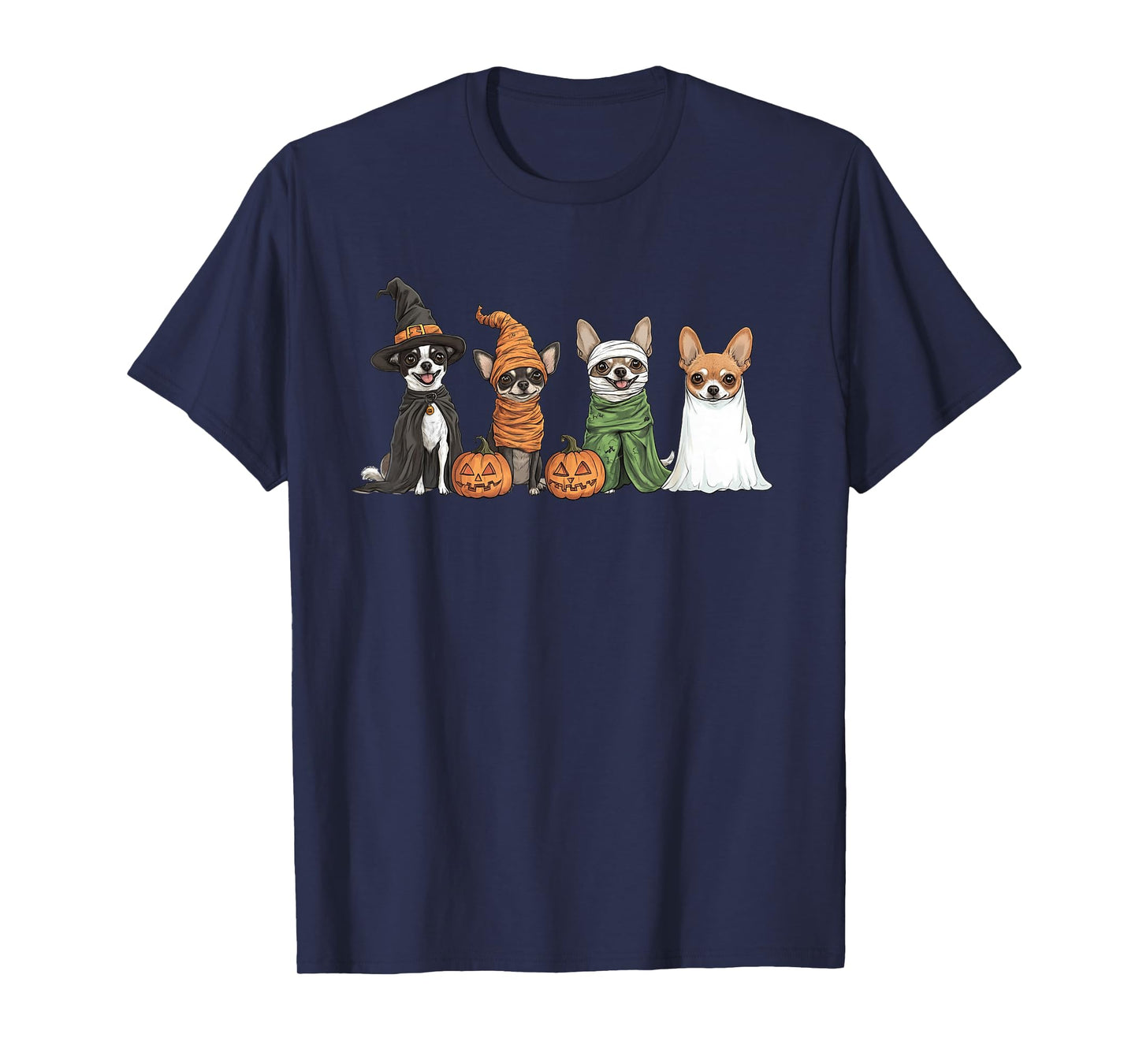 Cute Fall Chihuahua Dog Owner Halloween T-Shirt