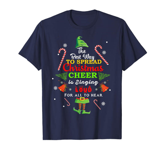 Spread christmas cheer is singing loud xmas Elf pajama T-Shirt