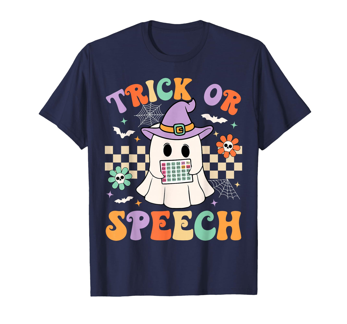 Trick or Speech Retro SLP Halloween Speech Therapy Halloween T-Shirt