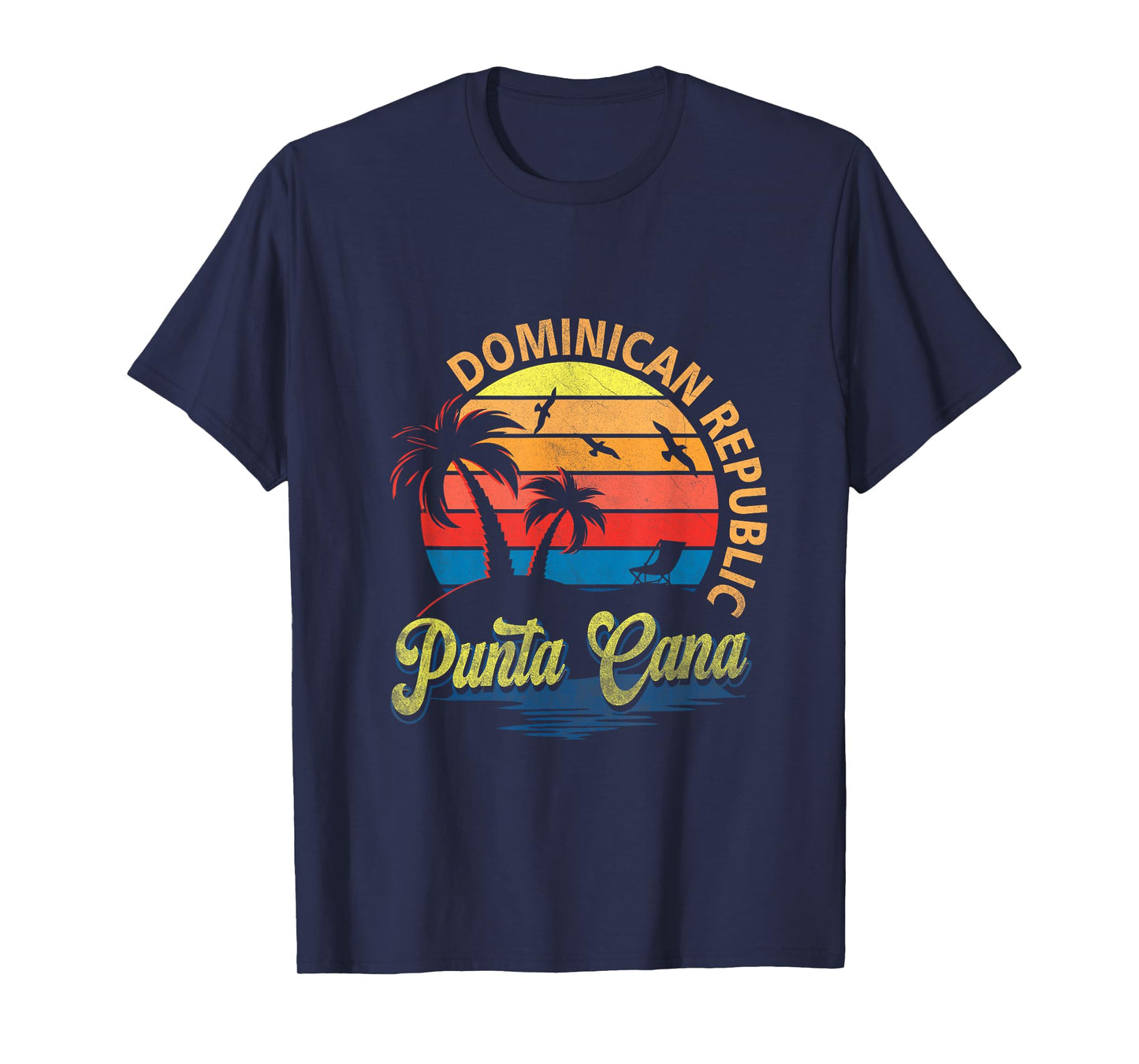 Sunset Punta Cana Beach Souvenir Dominican Republic Retro T-Shirt