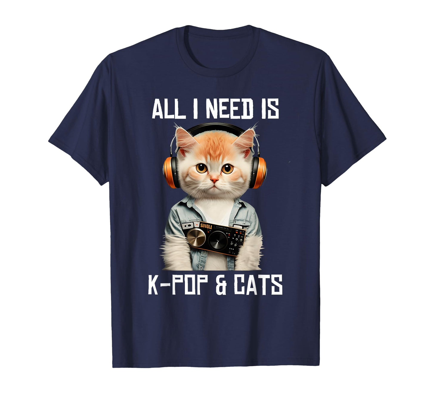 All I Need Is K-Pop and Cats KPop Music Outfit Dress Korean T-Shirt
