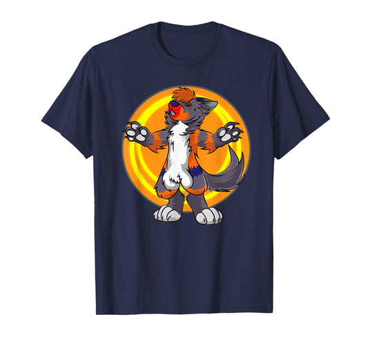 Howling Wolf Wolves Fursona Furry Shirt Gift Women Men Kids T-Shirt
