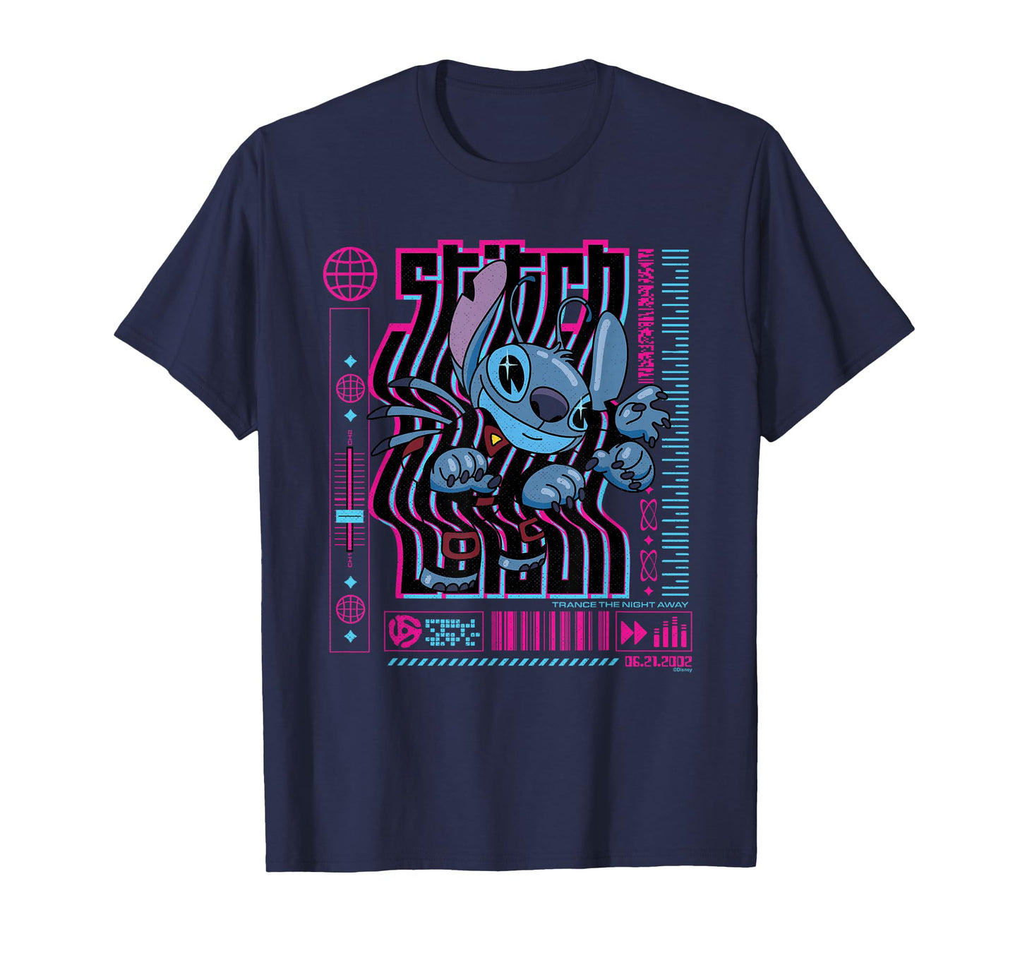 Disney Lilo & Stitch Techno Trance The Night Away 2002 T-Shirt