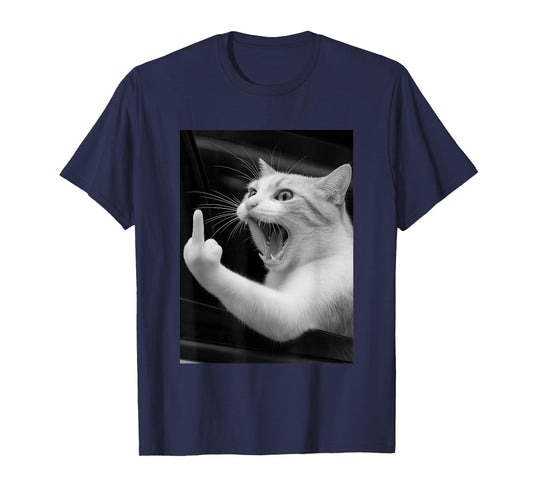 Funny Angry Cat Men Women Gift T-Shirt