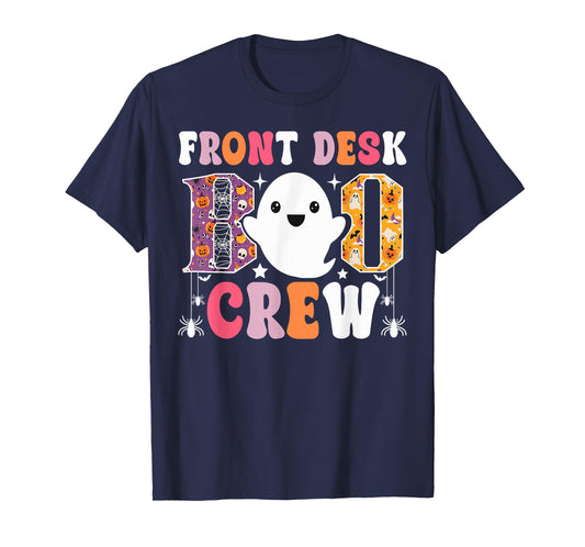 Front Desk Boo Crew Receptionist Ghost Halloween Office Team T-Shirt