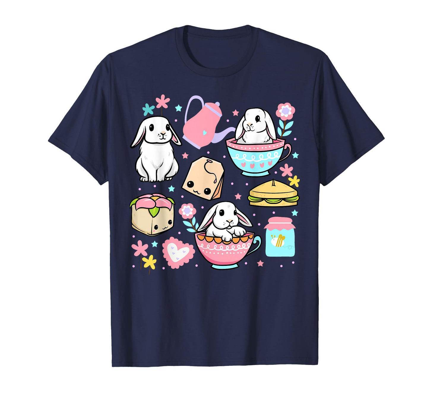 Kawaii Bunny Women Boys Girls Funny Graphic Japanese Anime T-Shirt