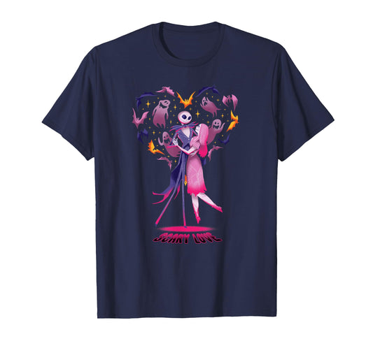 Disney The Nightmare Before Christmas Jack Sally Scary Love T-Shirt
