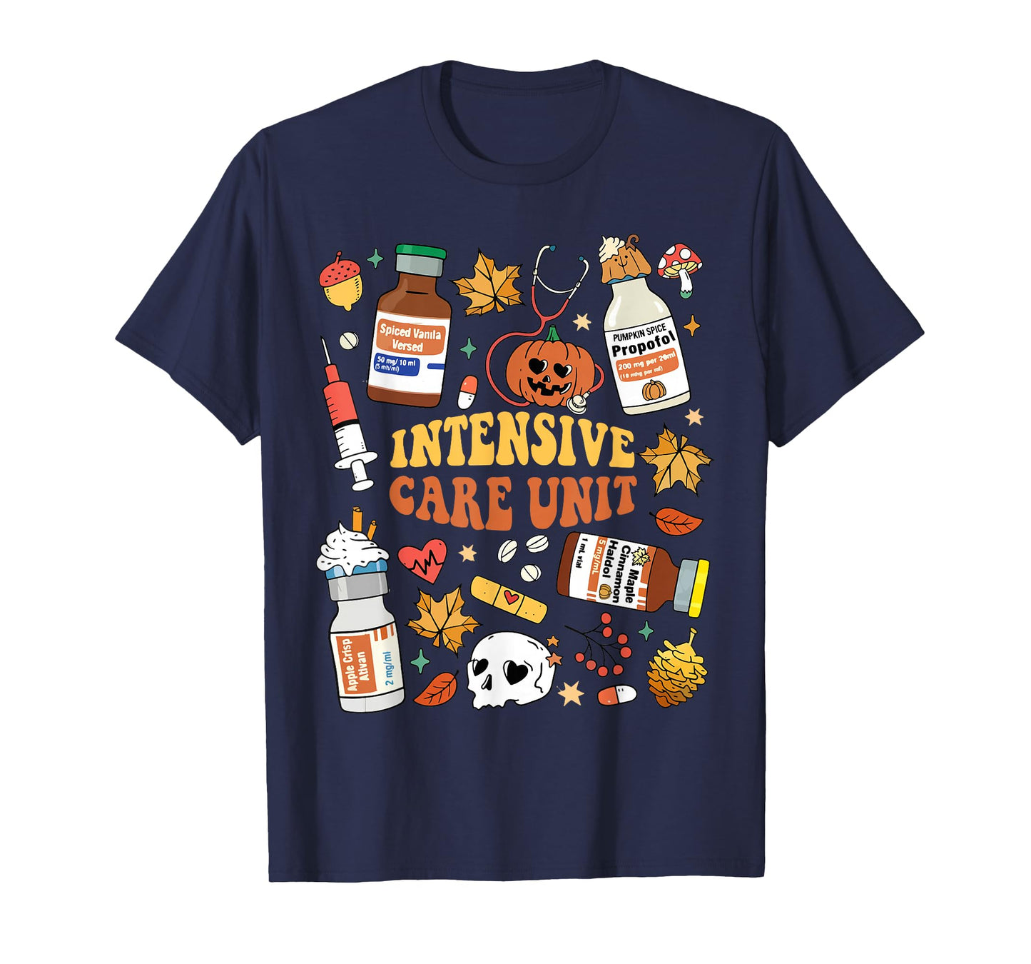 Intensive Scare Unit ICU Nurse Funny Ghost Halloween Women T-Shirt