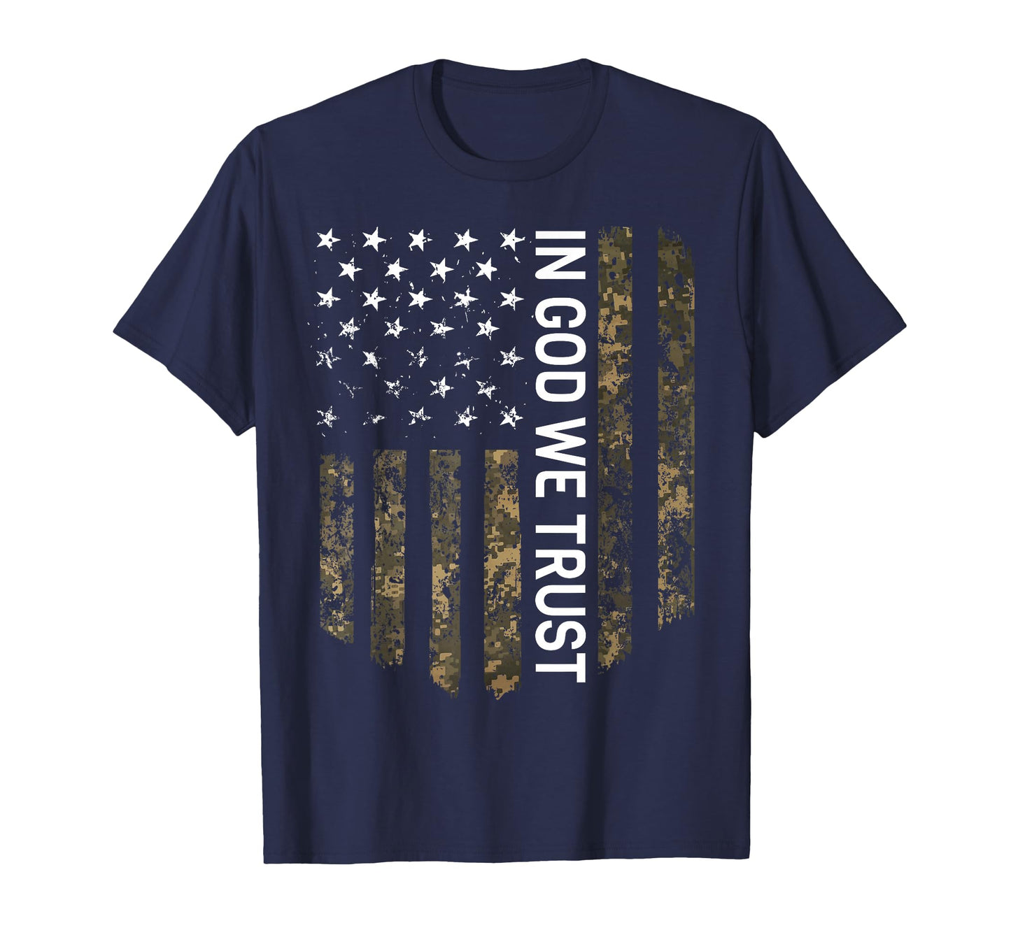Patriotic American Flag Camo In God We Trust USA Patriot T-Shirt