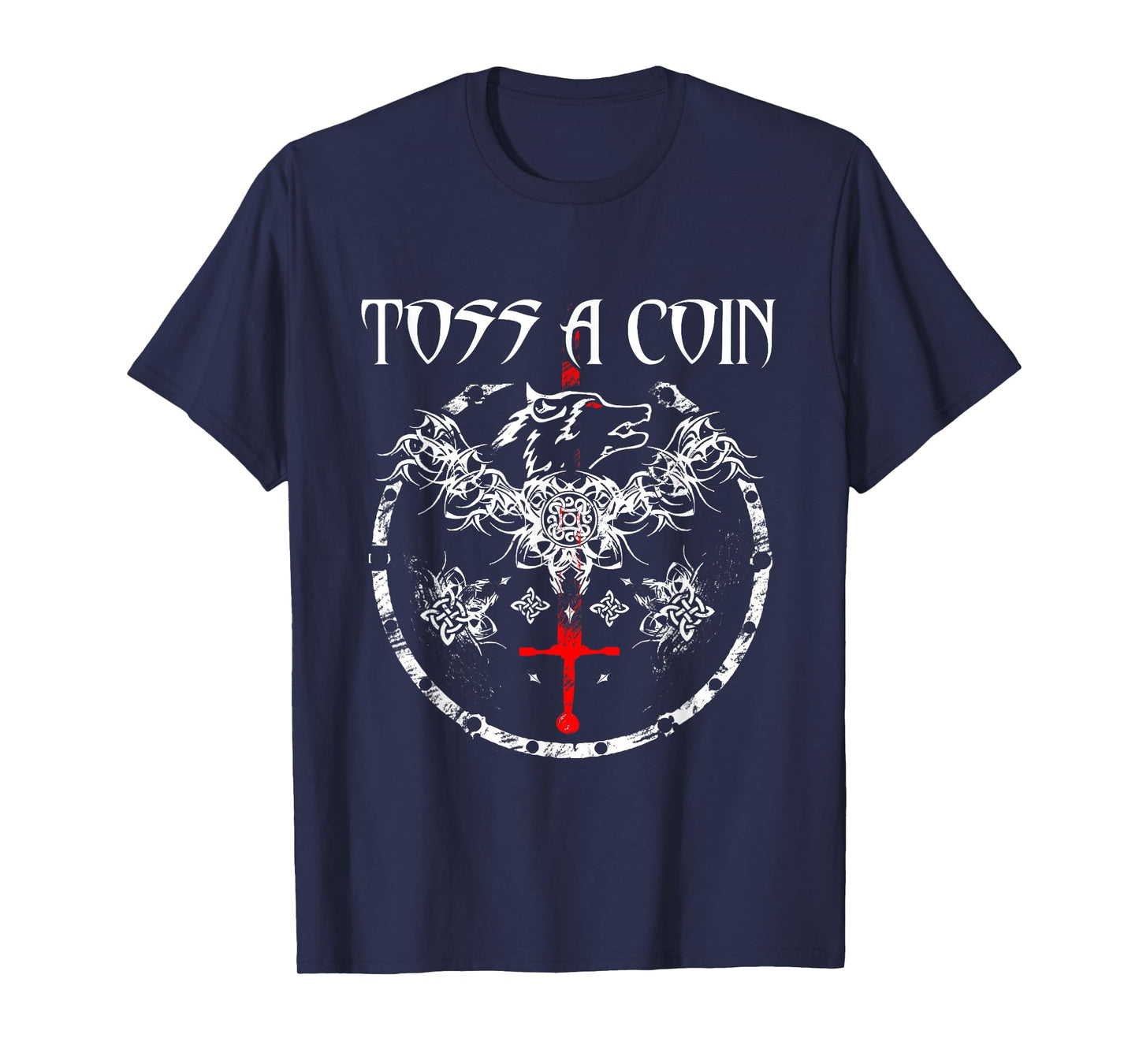 Toss A Coin Shirt Wolf Graphic Shirt Mystery Shirts Gamer T-Shirt
