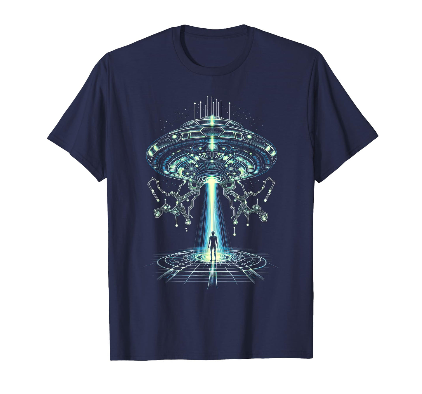 Alien Spaceship Abduction Sci-Fi Themed T-Shirt