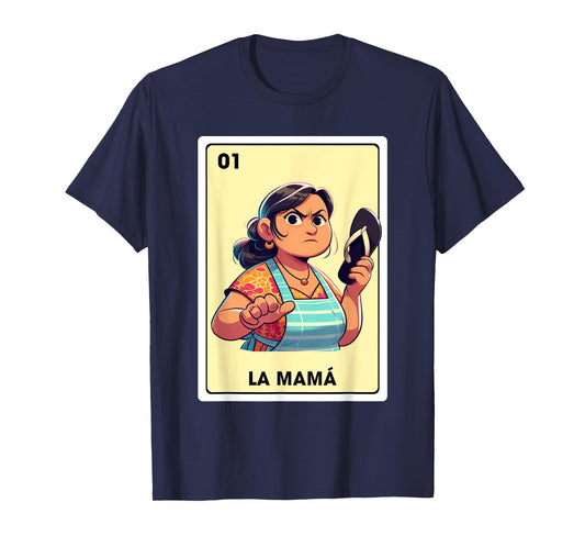 Mexican Mom Life Motherhood La Mama Mexican Bingo Card T-Shirt