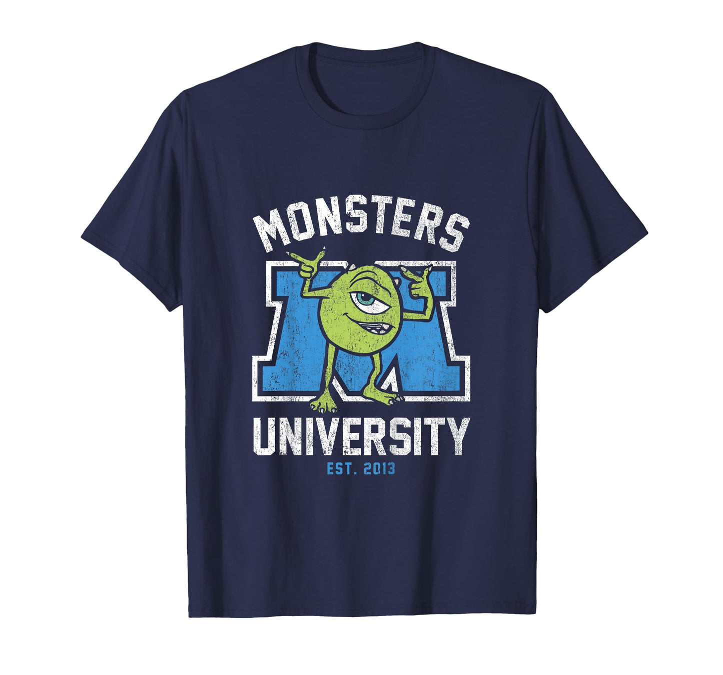 Kids Disney Pixar Monsters University Mike Wazowski Distressed T-Shirt