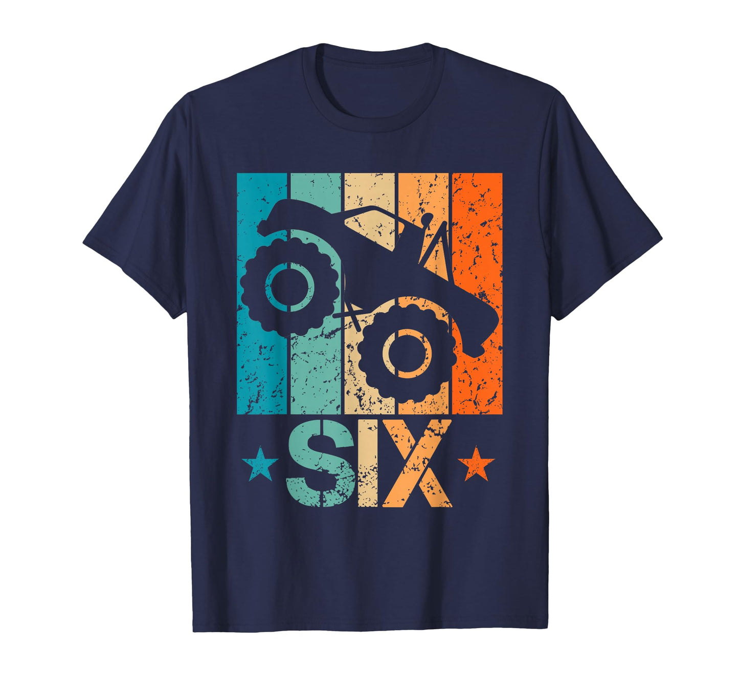 6th Monster Truck Birthday 6 Year Old 6yr Boys Birthday T-Shirt