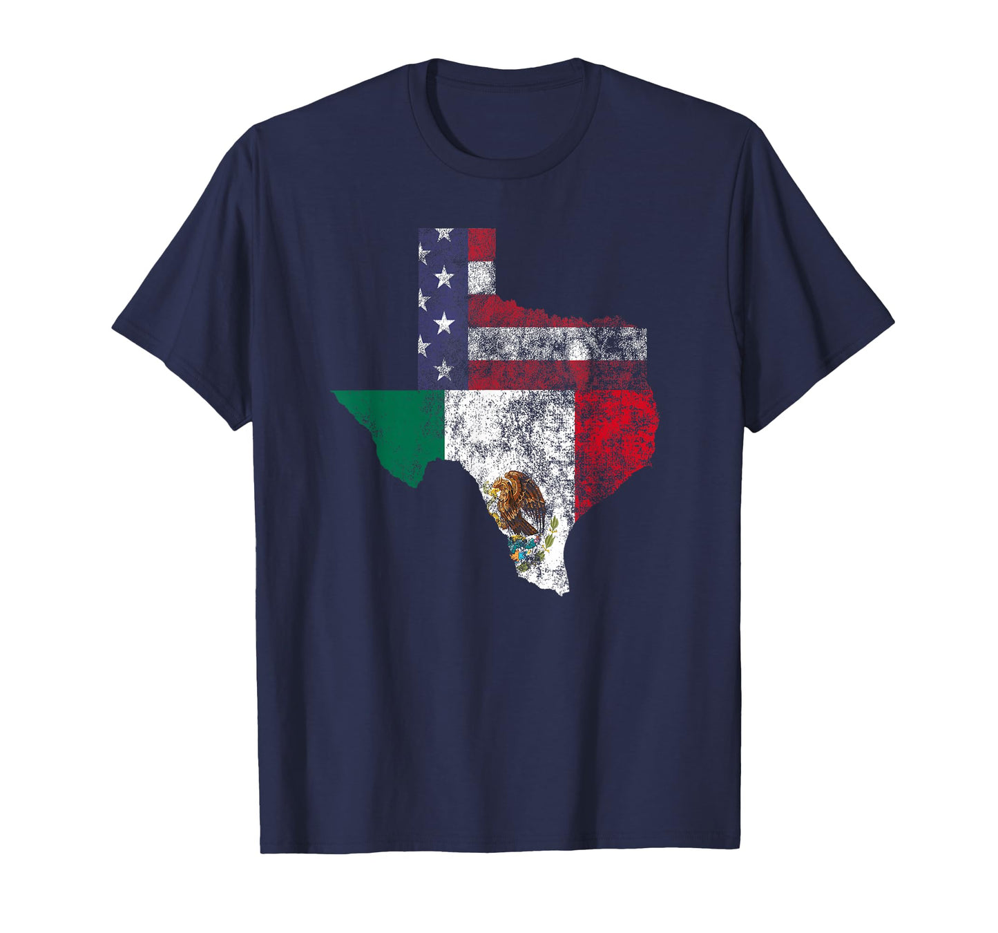 Texas Mexico American Flag Cinco De Mayo Mexican T Shirt T-Shirt