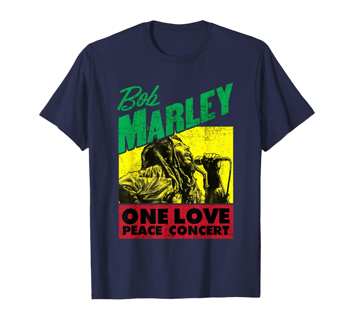 Official Bob Marley One Love Peace Concert T-Shirt