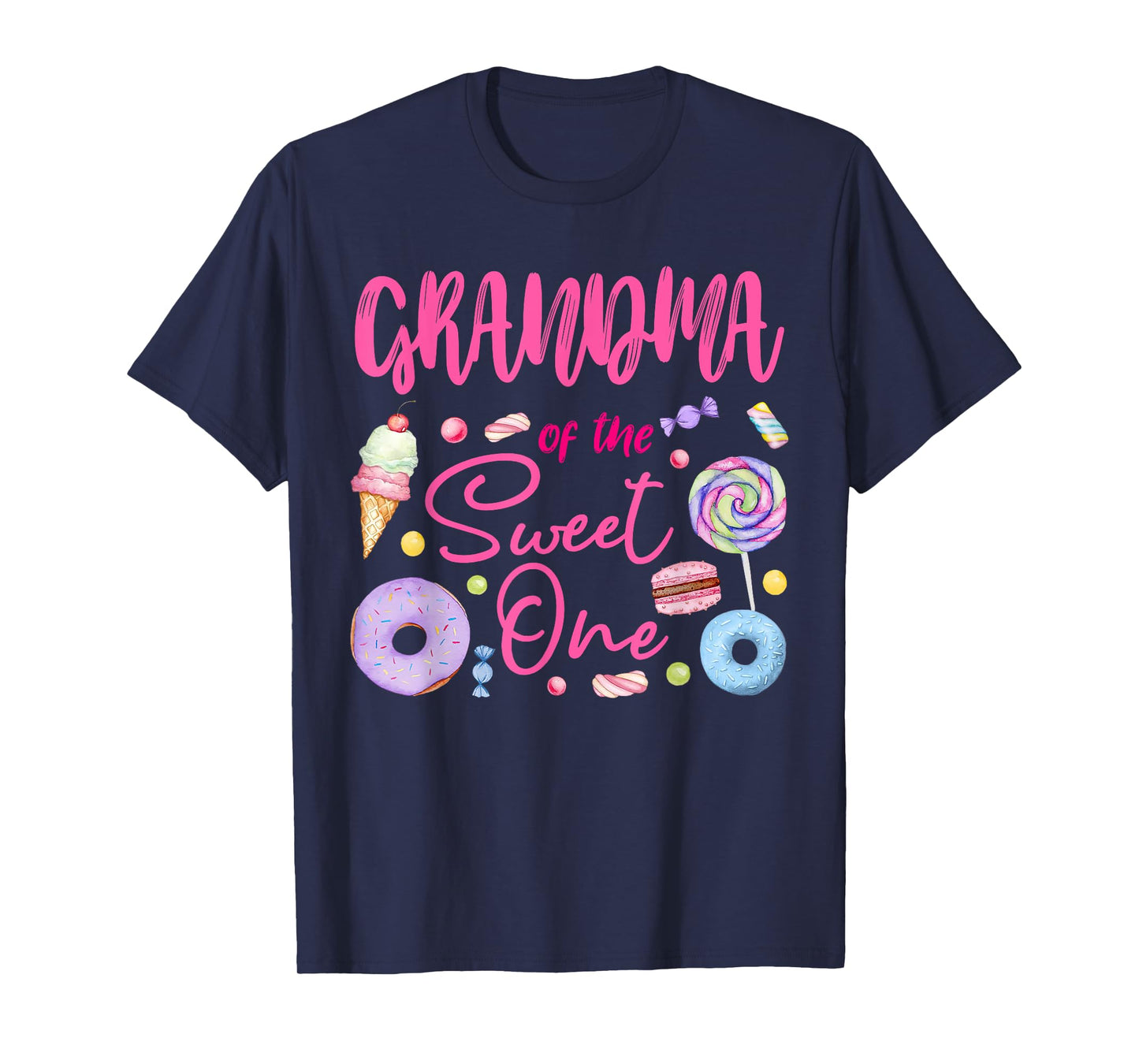 Grandma of The Sweet One Lollipop Candy Birthday Party T-Shirt