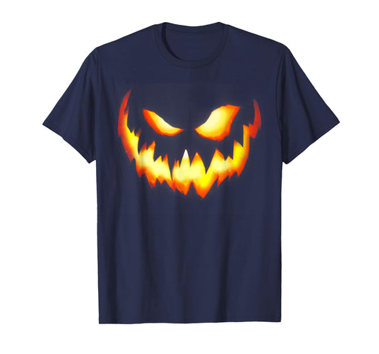 Jack O Lantern Pumpkin Face Scary Halloween Costume T-Shirt
