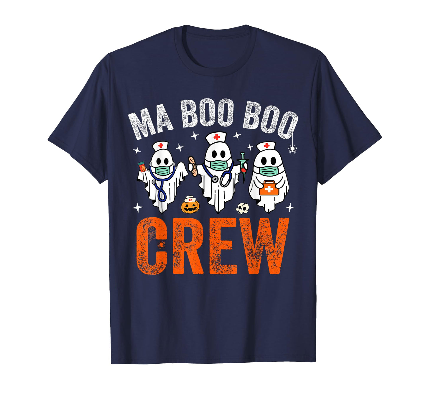Medical Assistant Crew Funny Halloween MA RN Ghost Costume T-Shirt