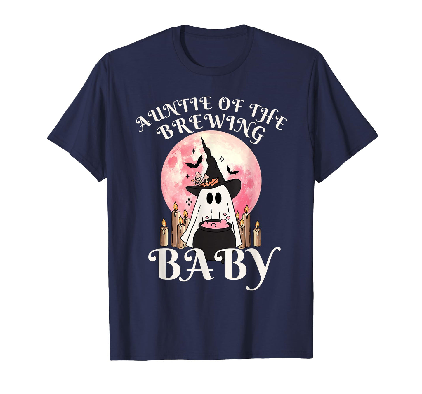 Auntie of The Brewing Baby Halloween Baby Shower T-Shirt