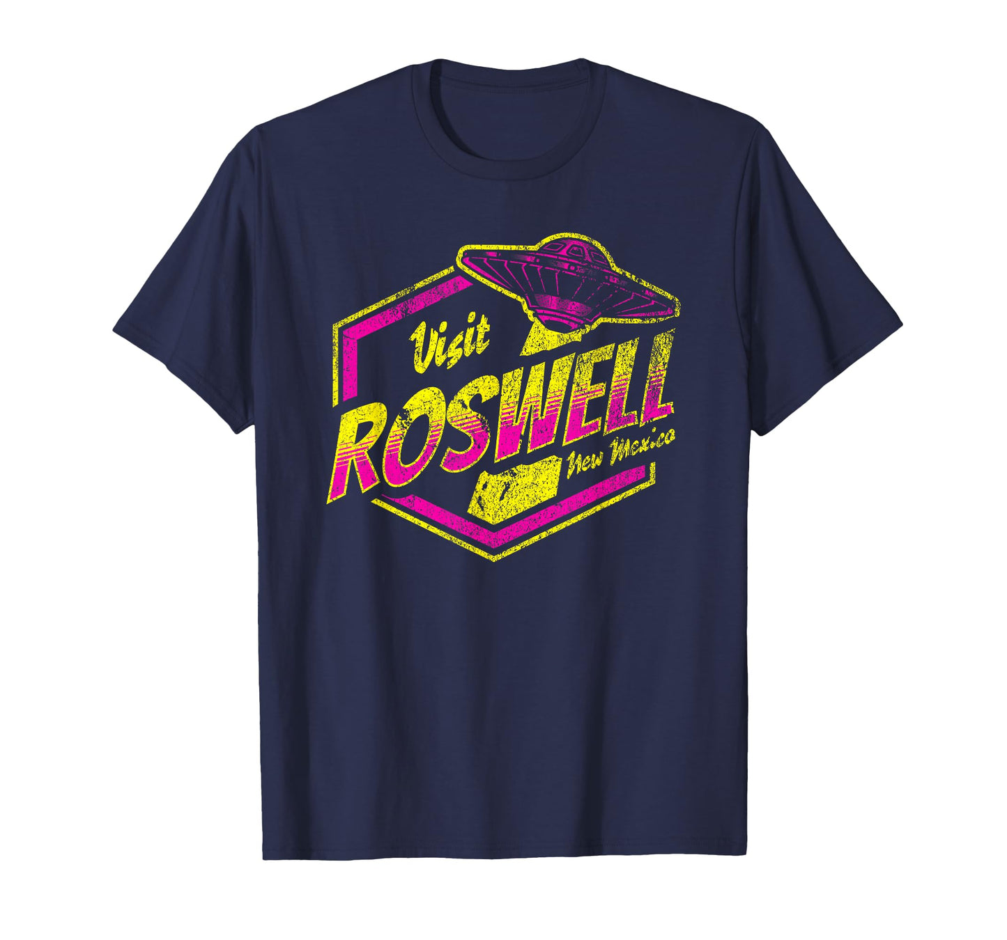 Visit Roswell New Mexico UFO Aliens Retro Area 51 Vacation T-Shirt