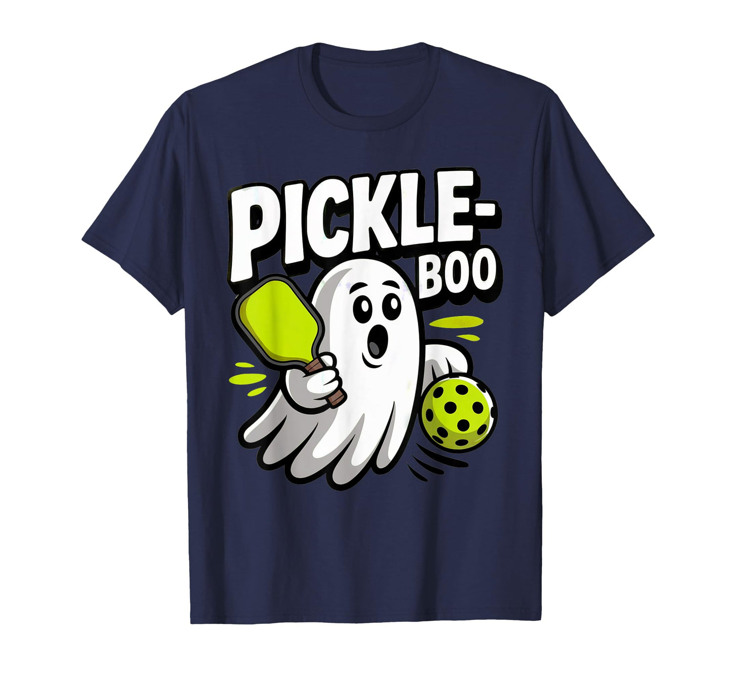 Halloween Pickleball Shirt Men Women Player Pickle Boo Ghost T-Shirt