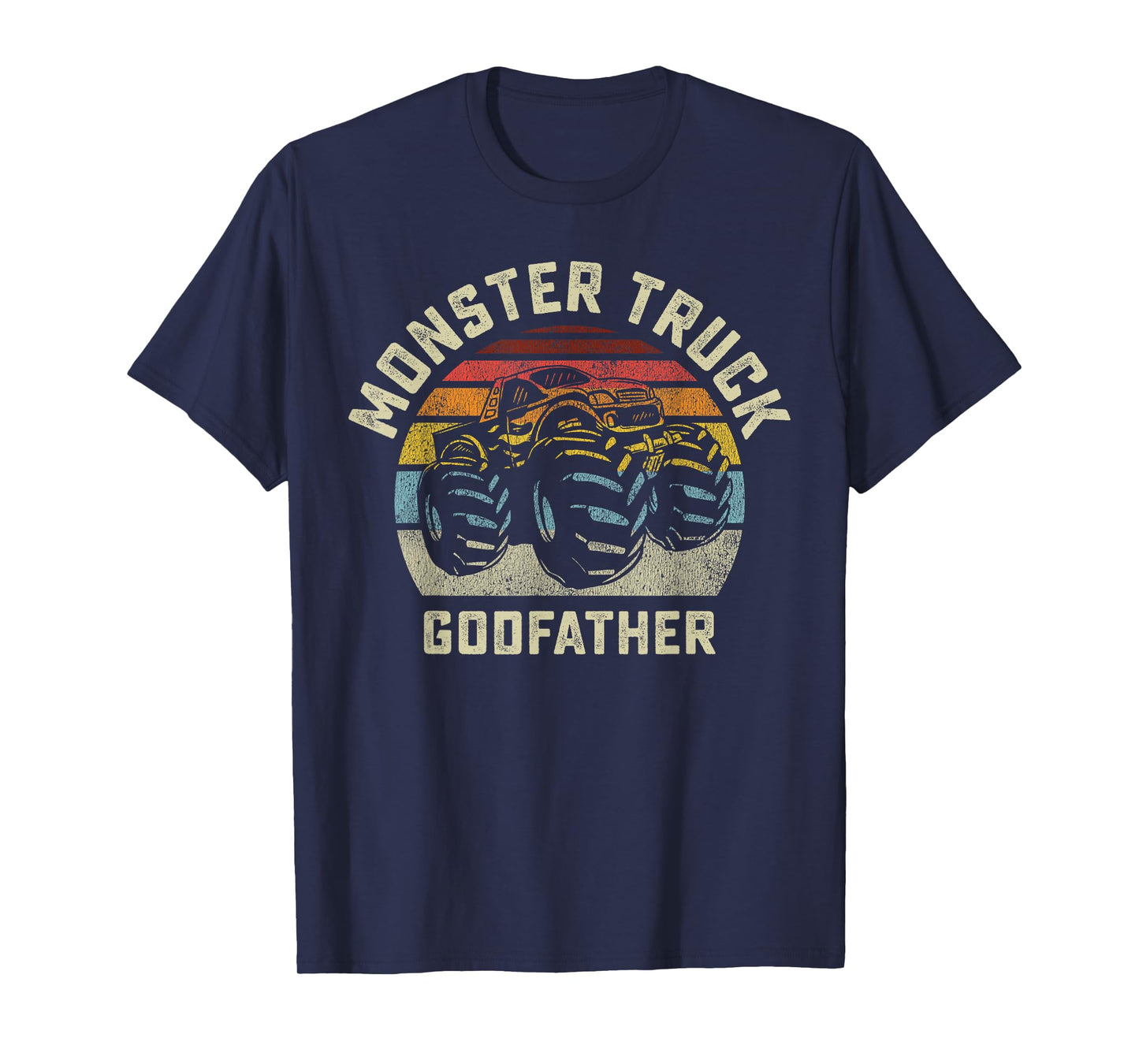 Monster Truck Godfather Vintage Retro Style Men T-Shirt