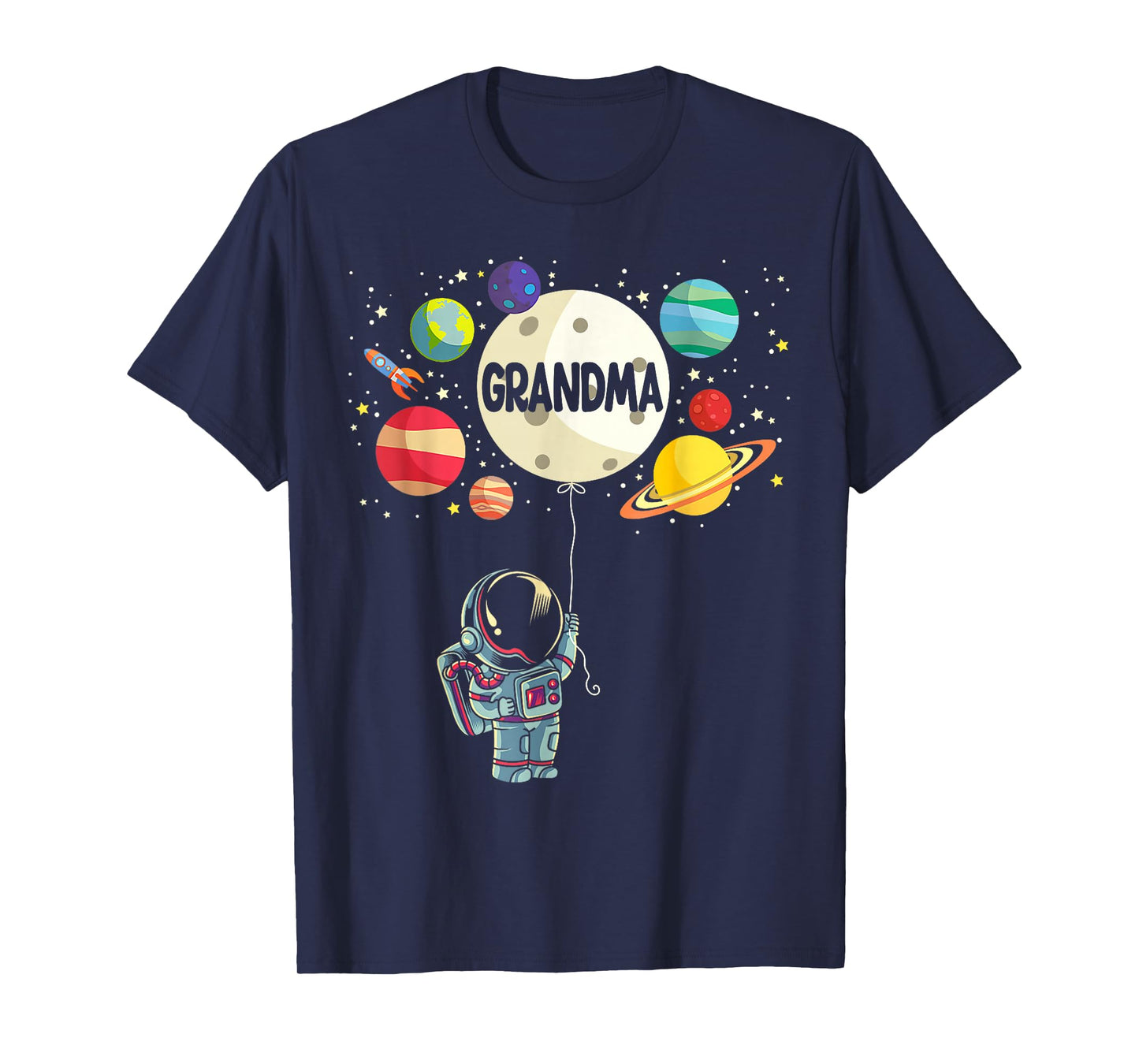 Grandma of The Birthday Boy Space Astronaut 1st Birthday T-Shirt