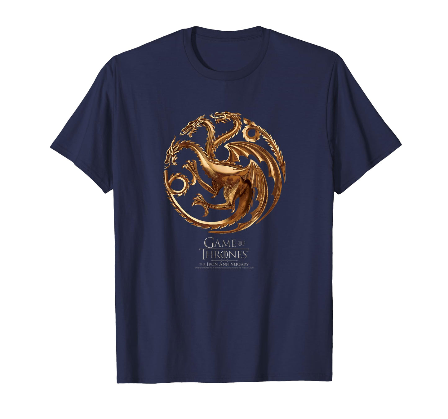 Game Of Thrones Iron Anniversary Dragon Logo T-Shirt