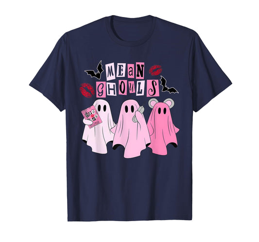 Cute Ghost Mean Ghouls Halloween Costume Spooky Season Girls T-Shirt