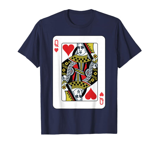 Queen of the Hearts Playing Card Poker T-Shirt