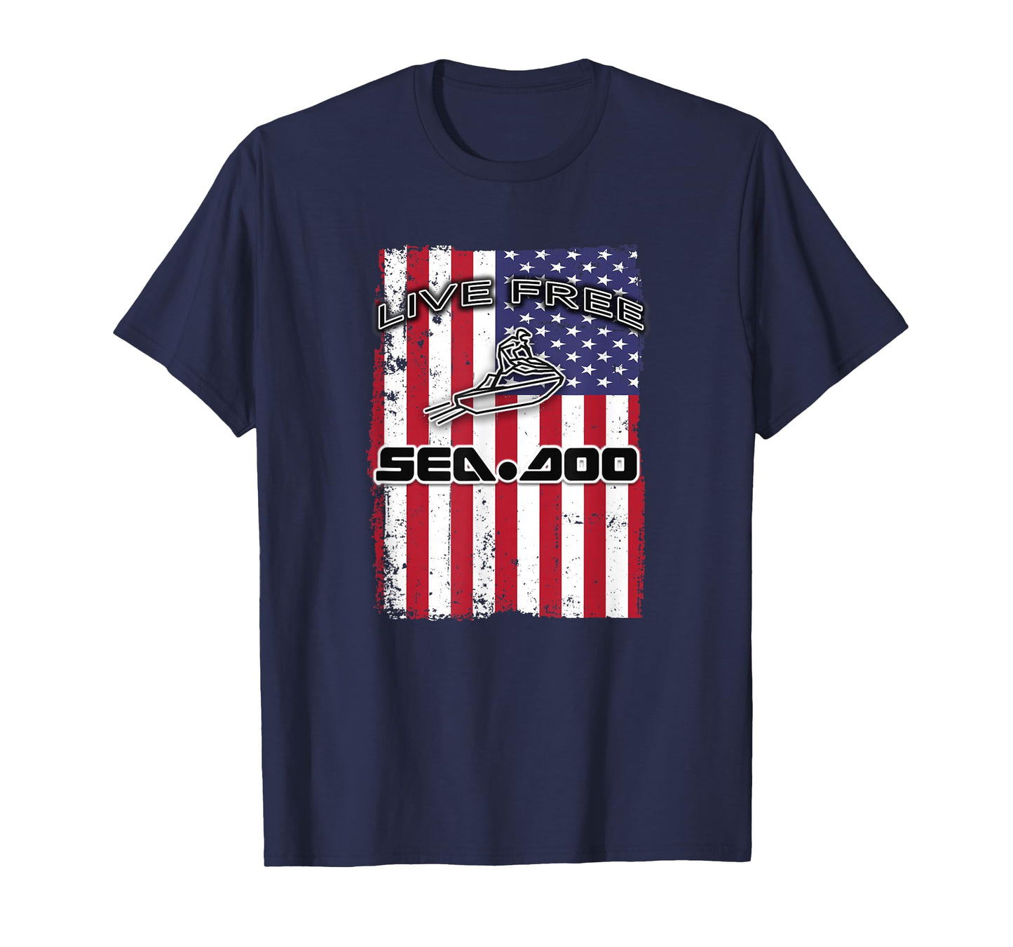 Big Wave - Seadoo American Live Free T-Shirt