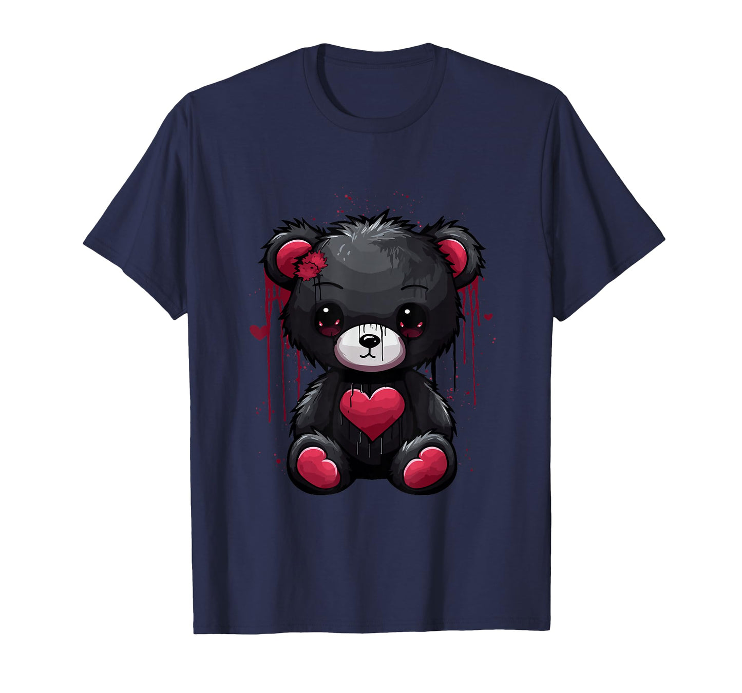 Emo Teddy Bear Goth Bear Creepy Teddy Bear T-Shirt