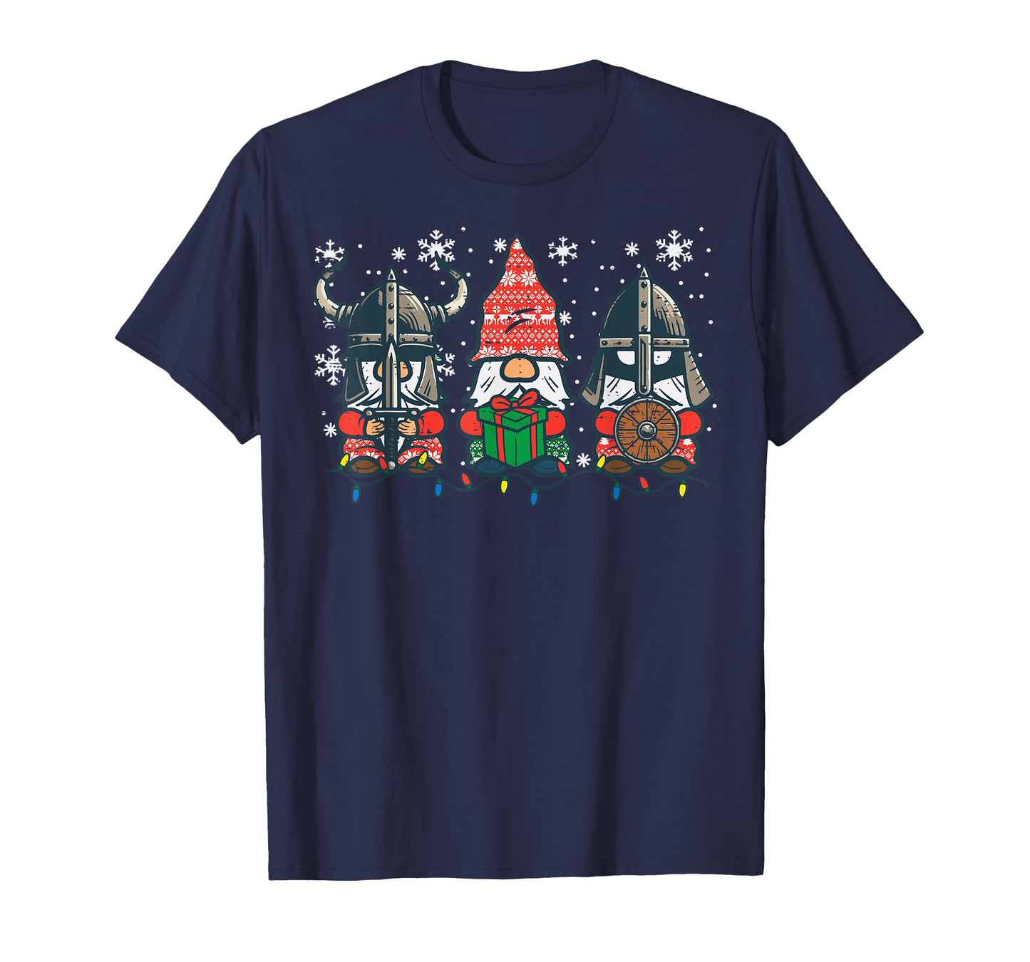 Christmas Viking Gnomes Funny Nordic Xmas Men Women Boy Kids T-Shirt