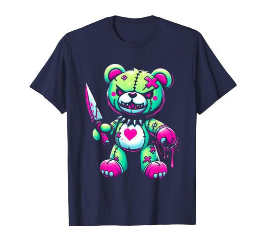 Pastel Goth Teddy Bear Horror Halloween Creepy Scary T-Shirt