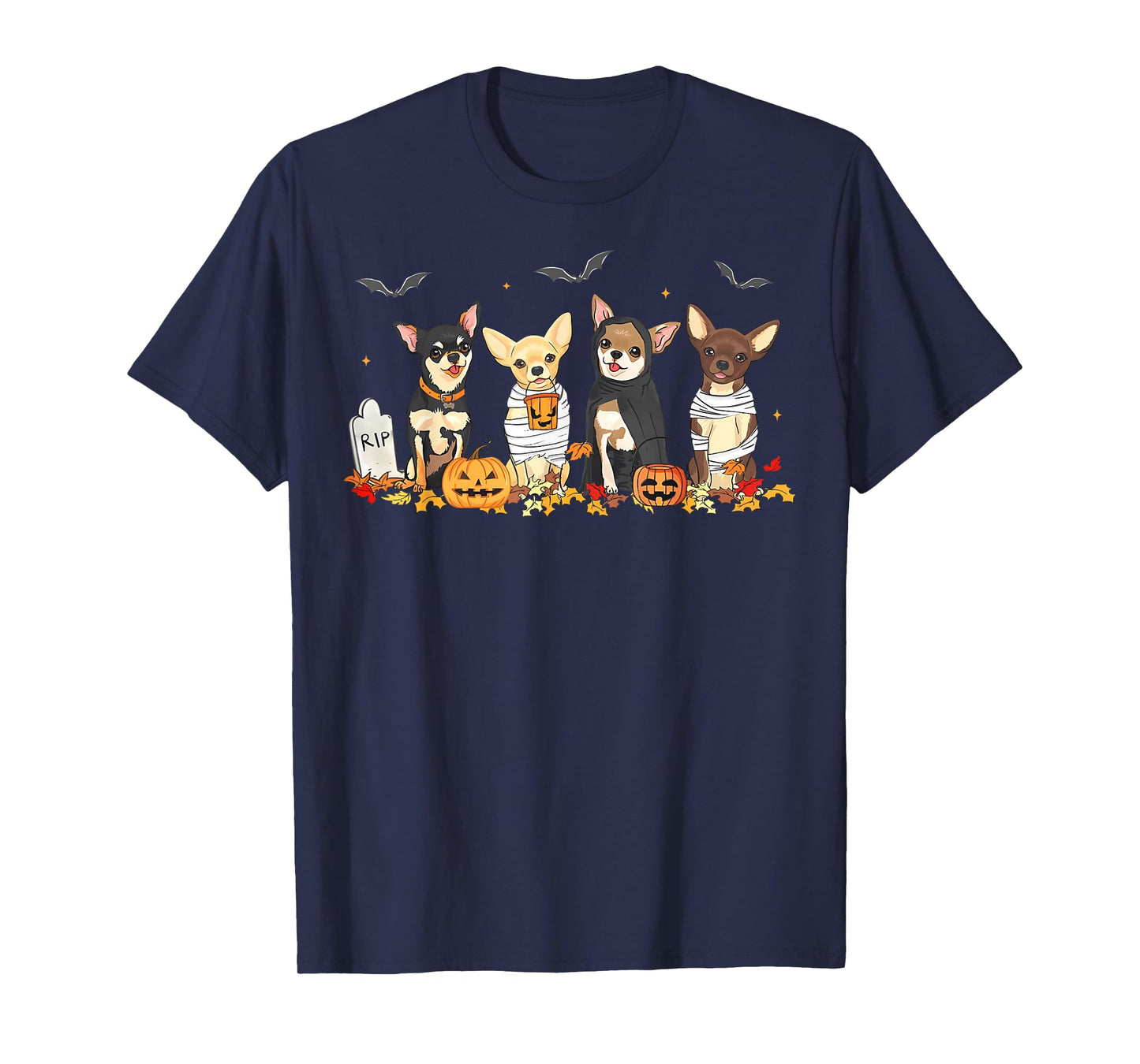 Halloween Chihuahua Ghost Spooky Chihuahua Lovers Dog Mama T-Shirt