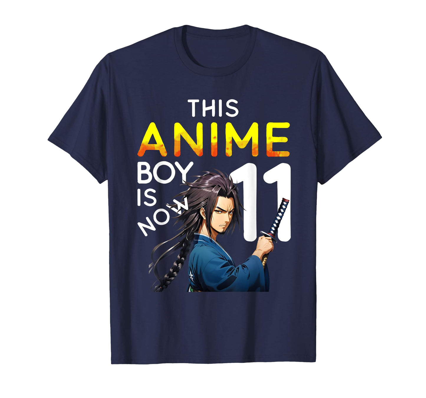 This Anime Boy Is Now 11 Years Old 11th Birthday Kawaii Kids T-Shirt