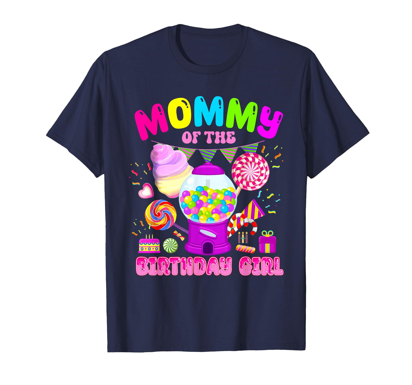 Mommy Of The Birthday Girl Mom Candy Crew Candy Land Kids T-Shirt