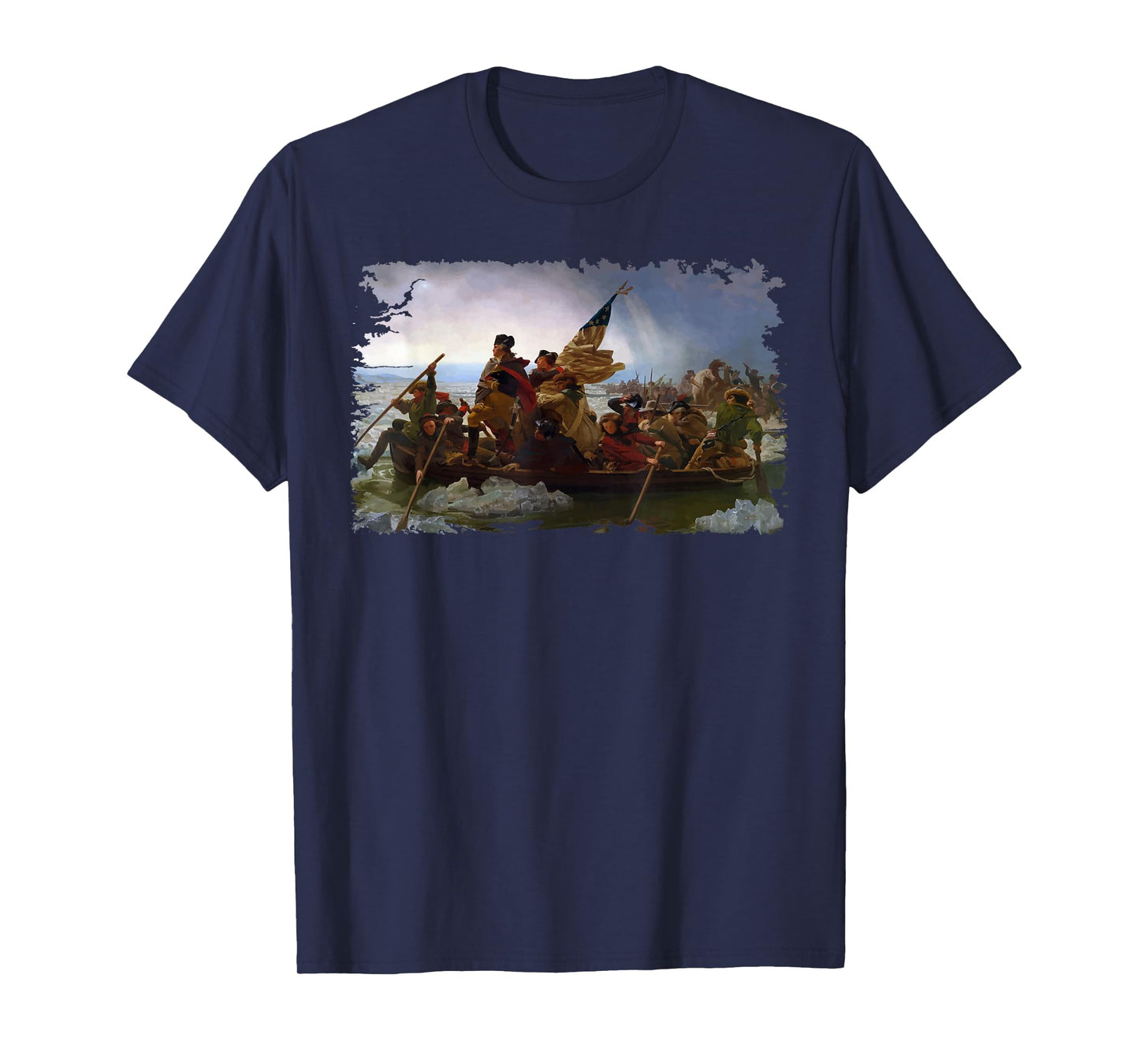Right Out of My Mouth George Washington Crossing the Delaware Presidents Day T-Shirt