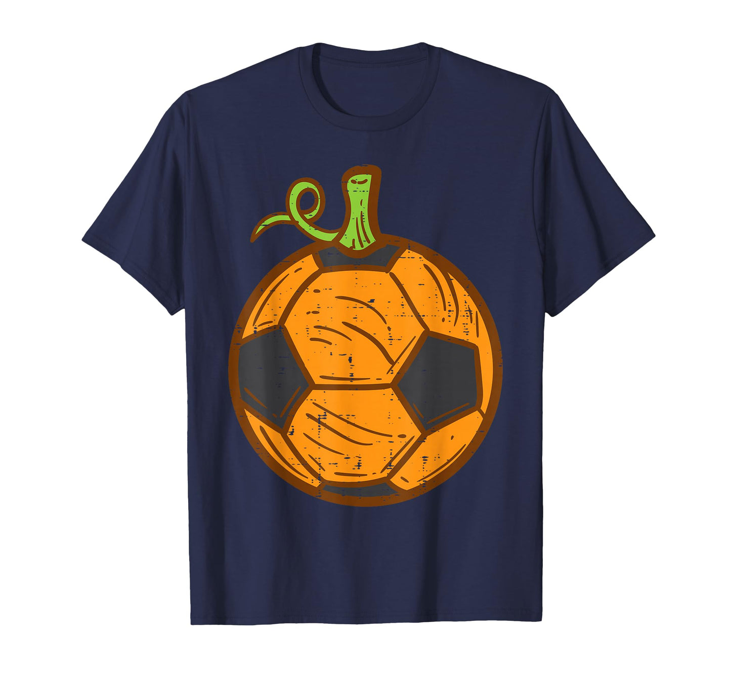 Halloween Soccer Ball Pumpkin Football Costume Boys Kids Men T-Shirt