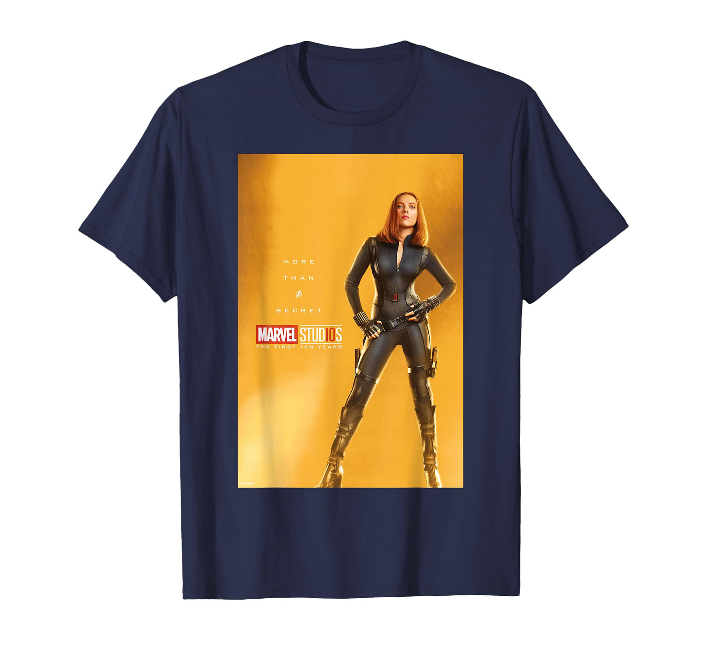 Marvel Studios 10 Years Black Widow Poster Graphic T-Shirt