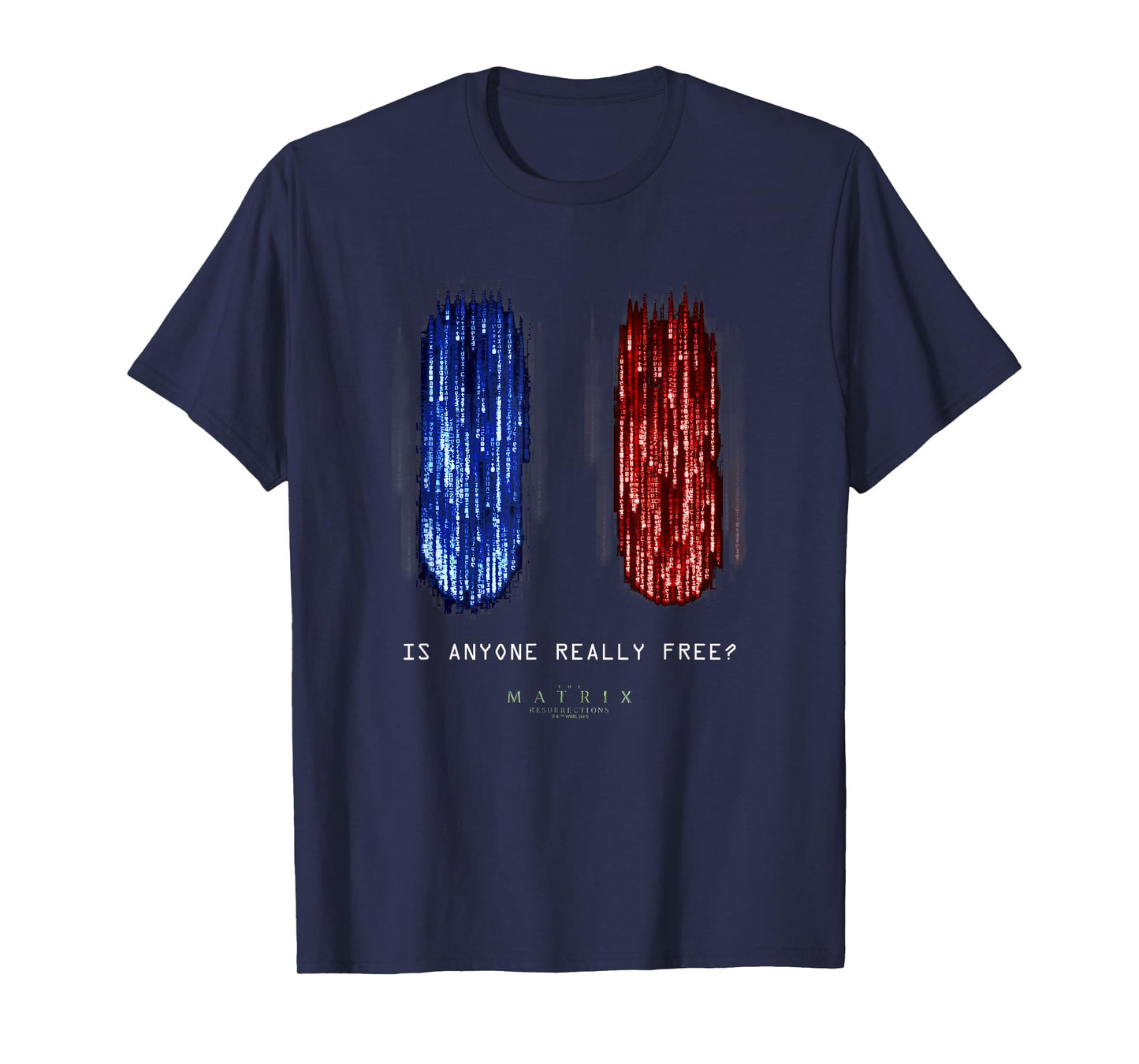 The Matrix Resurrections Red Versus Blue Pill Poster T-Shirt