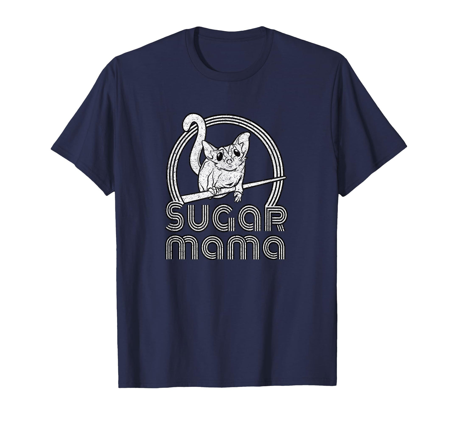 Tee Closet Designs Sugar Mama Funny Sugar Glider Mom T-Shirt - Black, Small