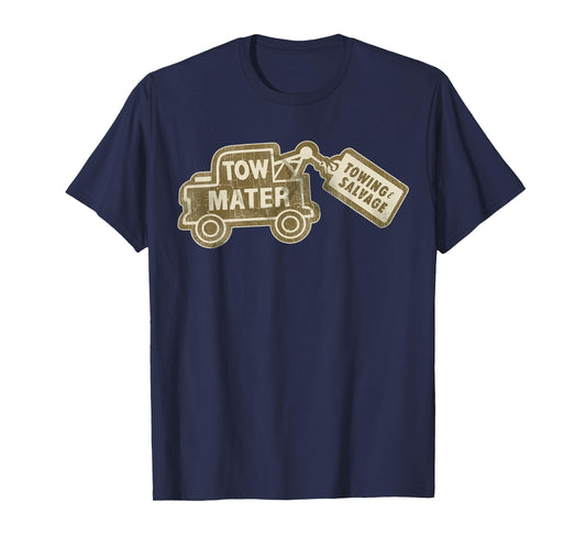 Disney Pixar Cars Tow Mater's Salvage Vintage Faded Logo T-Shirt