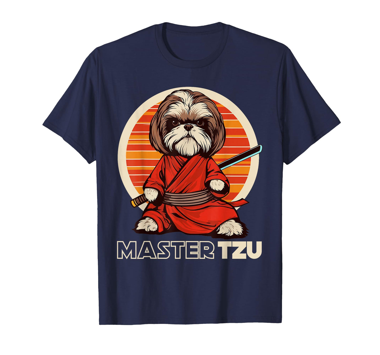 Master Tzu Ninja Shih Tzu Samurai Dog Anime T-Shirt